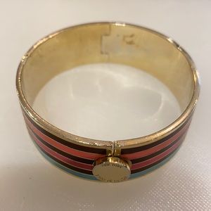 Henri Bendel striped enamel 1" bangle